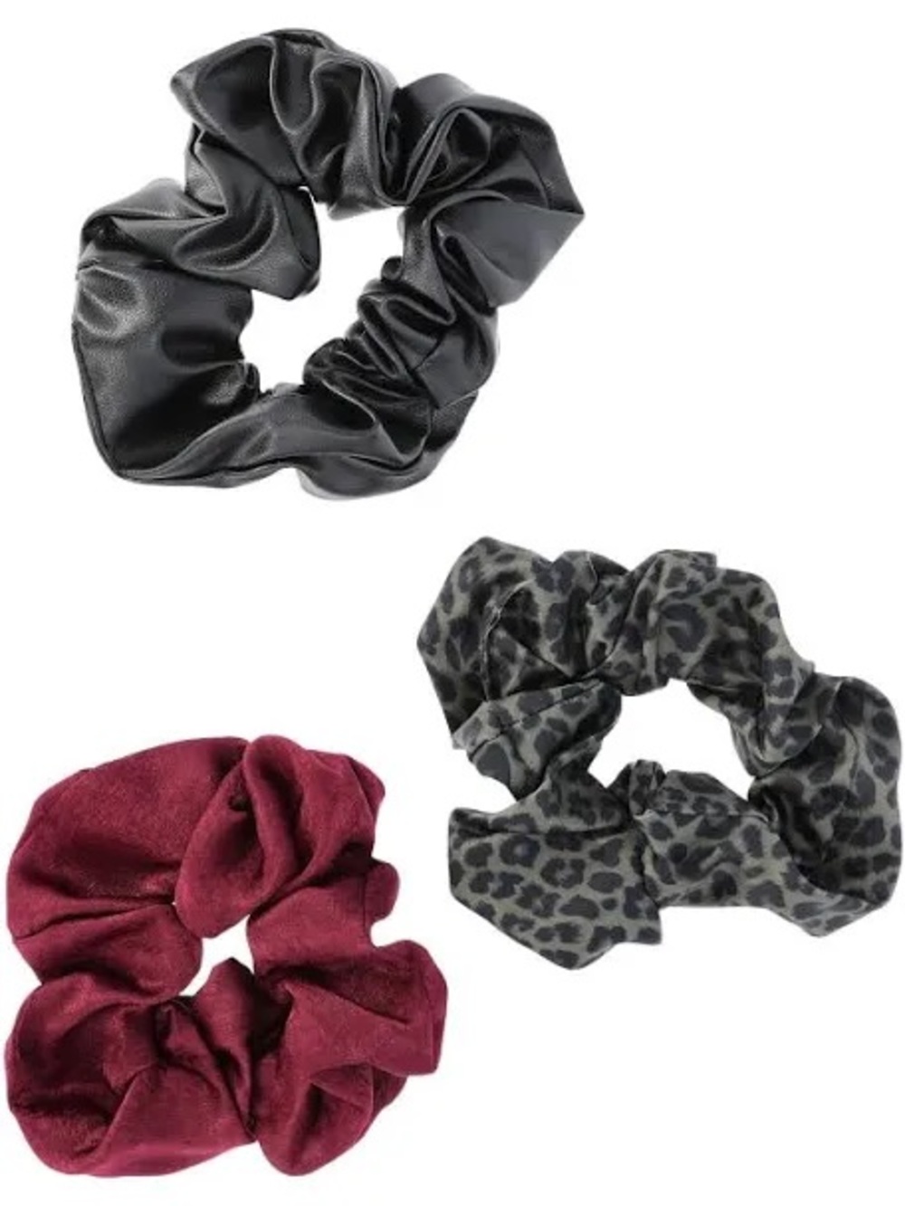 Time and Tru Women's Medium Scrunchy Hair Tie, 3-Pack, Tan New in packaging